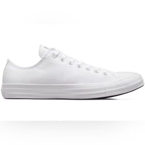 Converse Chuck Taylor All Star Ox Leather Mono Canvas White Sneakers Tennis Shoe
